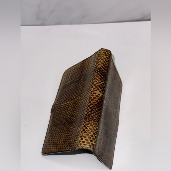 Vintage Gucci Snakeskin Agenda Cover Passport Holder Exotic Leather Organizer - Picture 5 of 6